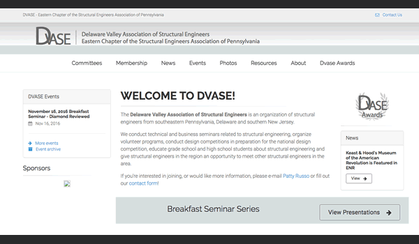 DVASE site redesign